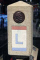 Lincoln Highway marker to mark route of first road from New York to California at National Museum of American History. Washington, DC.