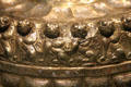 Detail of Persian brass candlestick with lions at Smithsonian Freer Gallery of Art. Washington, DC.
