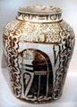 Iraqi earthenware bowl by Khalid at Smithsonian Freer Gallery of Art. Washington, DC.