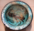 Glazed earthenware bowl with bird from Syria at Smithsonian Freer Gallery of Art. Washington, DC.