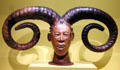 Wood mask attrib. Efik peoples of Nigeria at National Museum of African Art. Washington, DC.