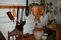 Leather worker's shop at Colonial Spanish Quarter Museum. St Augustine, FL.