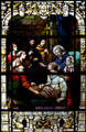 Stained glass window of St Augustine healing a sick man in Cathedral. St Augustine, FL.
