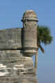 Corner guard post of Castillo de San Marcos. St Augustine, FL