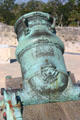Mortar in cannon collection at Castillo de San Marcos. St Augustine, FL.