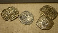 Spanish silver coins in museum of The Oldest House. St Augustine, FL.