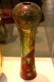 Porcelain vase with red & greenish gold luster pattern by Weller Sicardo, Zanesville, OH at Lightner Museum. St Augustine, FL.