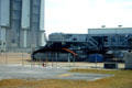 Track of crawler seen against Vehicle Assembly Building at Kennedy Space Center. FL.