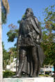 Statue of Juan Ponce de Leon, explorer of Florida, in Bayfront Park. Miami, FL.