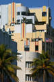 Art Deco colors of Netherland Hotel. Miami Beach, FL.