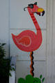 Flamingo with sunglasses painted on home. Miami Beach, FL