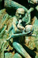Woman with baby sculpted at Holocaust Memorial. Miami Beach, FL.