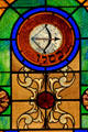 Sagittarius stained-glass Zodiac window in Jewish Museum of Florida. Miami Beach, FL.