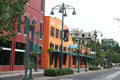 Pastel buildings along Magnolia Street. Orlando, FL.