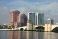 Phillips Point Towers & Trump Plaza over Royal Palm Bridge. West Palm Beach, FL.