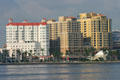 Condo apartments overlooking the Intercoastal Waterway. West Palm Beach, FL.