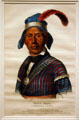 Portrait of Seminole chief Yaha-Hajo by J.T. Bowen published by Daniel Rice & James G. Clark of Philadelphia in Museum of Florida History. Tallahassee, FL.