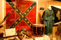 Confederate battle flag & soldier's personal items at Atlanta Historical Museum. Atlanta, GA.