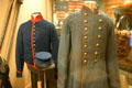 Blue Northern & Gray Southern Civil War uniforms at Atlanta Historical Museum. Atlanta, GA.
