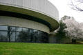 Round structure of Jimmy Carter Presidential Museum. Atlanta, GA.
