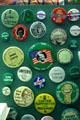 Carter campaign pins in Jimmy Carter Presidential Museum. Atlanta, GA.