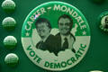 Carter-Mondale campaign pin in Jimmy Carter Presidential Museum. Atlanta, GA.