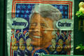 Dancing peanuts adorn Carter campaign scarf in Jimmy Carter Presidential Museum. Atlanta, GA.
