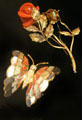Butterfly & rose brooches gift of Italy to Rosalynn Carter in 1980 at Jimmy Carter Presidential Museum. Atlanta, GA.