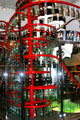 Sculpture in Coca-Cola Museum meant to capture spirit of bottling plant. Atlanta, GA.