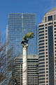 Symphony Center beyond bronze eagle of Sixth Federal Reserve District. Atlanta, GA