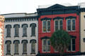 Italianate buildings off Johnson Square. Savannah, GA.