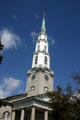 Steeple of Independent Presbyterian Church where Woodrow Wilson was married. Savannah, GA