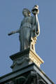 Statue of Liberty atop Pulaski Monument in Monterey Square. Savannah, GA.
