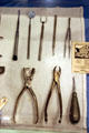 World War I era dental instruments used until 1980 at Savannah History Museum. Savannah, GA