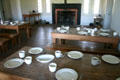 Dinner tables for troops at Fort Pulaski Monument. GA.