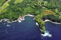 Coastline west of Hilo seen from air. Big Island of Hawaii, HI
