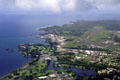 Hilo town from air. Big Island of Hawaii, HI.