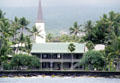 Hulihe'e Palace & Steeple of Mokuaikaua Church, Kailua-Kona. Big Island of Hawaii, HI
