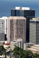 City Financial Tower with blue Pacific Guardian Center & Central Pacific Plaza over Alakea St. Honolulu, HI.