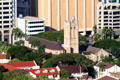 St Andrews Cathedral seen from Punchbowl Crater. Honolulu, HI.