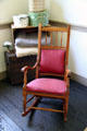 Queen Lili'uokalani's rocking chair in her bedroom at Oldest Frame House of Mission House Museum. Honolulu, HI.