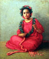 Lei Maker by Theodore Wores painting at Honolulu Academy of Arts
