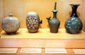Korean stoneware bottles & vases with celadon glaze at Honolulu Academy of Arts. Honolulu, HI.