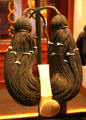 Lei Niho Palaoa Hawaiian chief's neck ornament with carved whale tooth on braided human hair at Bishop Museum. Honolulu, HI.