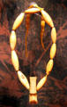 Hawaiian Ivory lei necklace at Bishop Museum. Honolulu, HI.