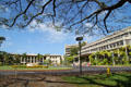 Hawai'i Hall & Queen Lili'uokalani Center for Student Services on Varney Circle at University of Hawai'i. Honolulu, HI.
