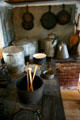 Pots & pans in Ruedy communal kitchen. Middle Amana, IA.