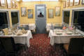 Interior reproduction of Union Pacific dining car at Union Pacific Railroad Museum. Council Bluffs, IA.