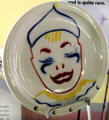 UP Circus pattern plate with clown for children at Union Pacific Railroad Museum. Council Bluffs, IA.