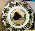 Missouri Pacific official flowers China plate at Union Pacific Railroad Museum. Council Bluffs, IA.